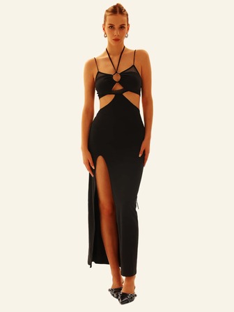 Cut Out Split Thigh Cami Dress