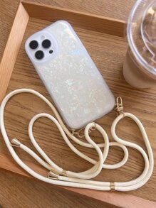 貝殼紋理質感手機殼附帶繩子 - 彩色 - 查看 2
