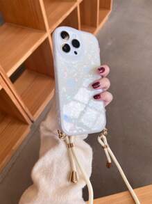 貝殼紋理質感手機殼附帶繩子 - 彩色 - 查看 5