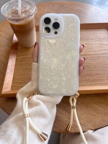 貝殼紋理質感手機殼附帶繩子 - 彩色 - 查看 7