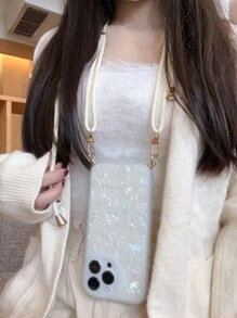 貝殼紋理質感手機殼附帶繩子 - 彩色 - 查看 10