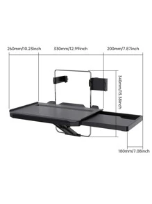 1pc Car Laptop Holder With Mouse Tray - Black - View 3