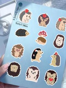 60入組卡通刺蝟圖案貼紙 - 彩色 - 查看 6