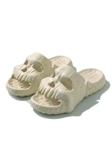 Hombres Chanclas con diseño de cráneo EVA