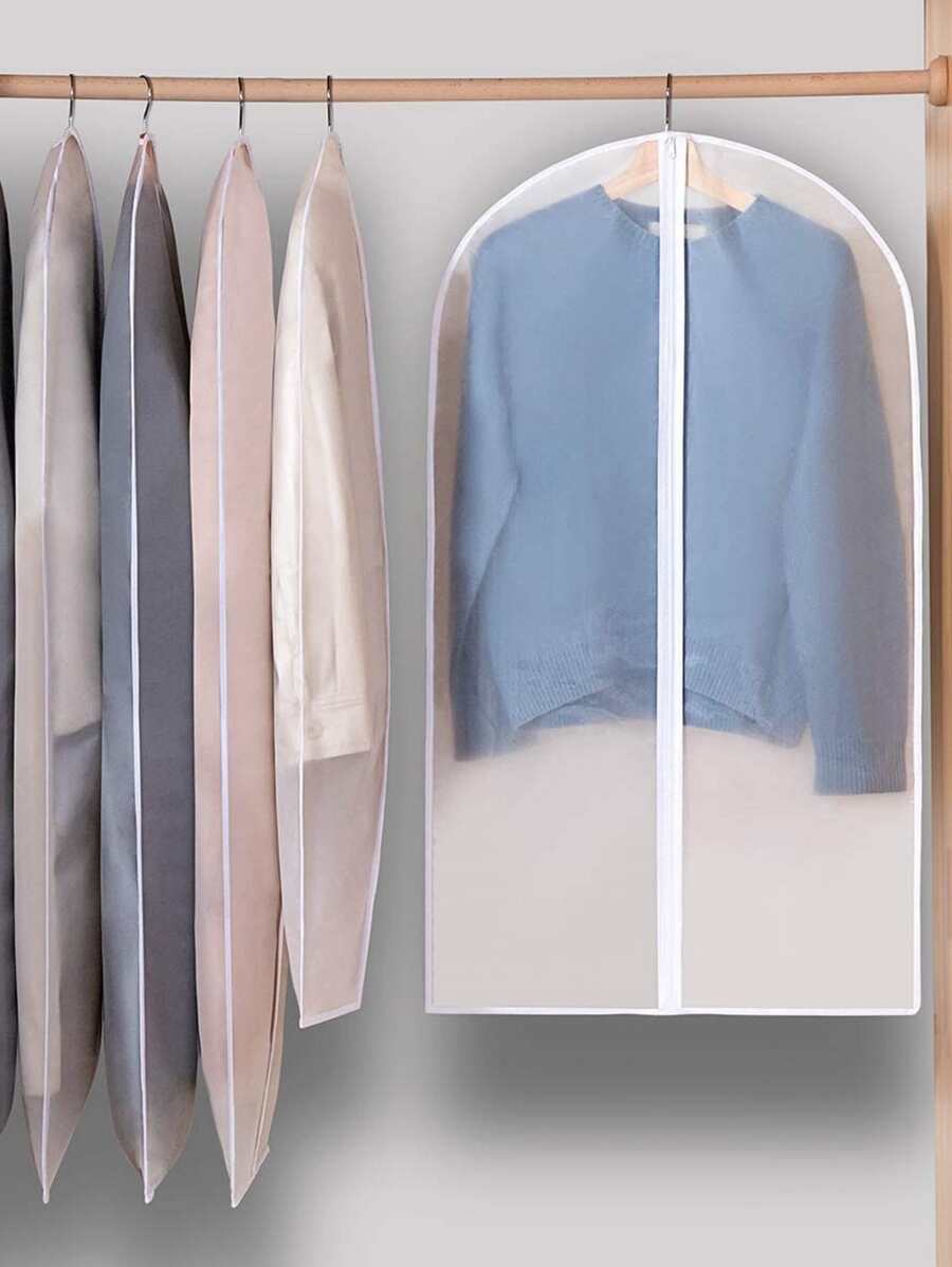 1入組素色衣服防塵罩 - 白色 - 查看 1