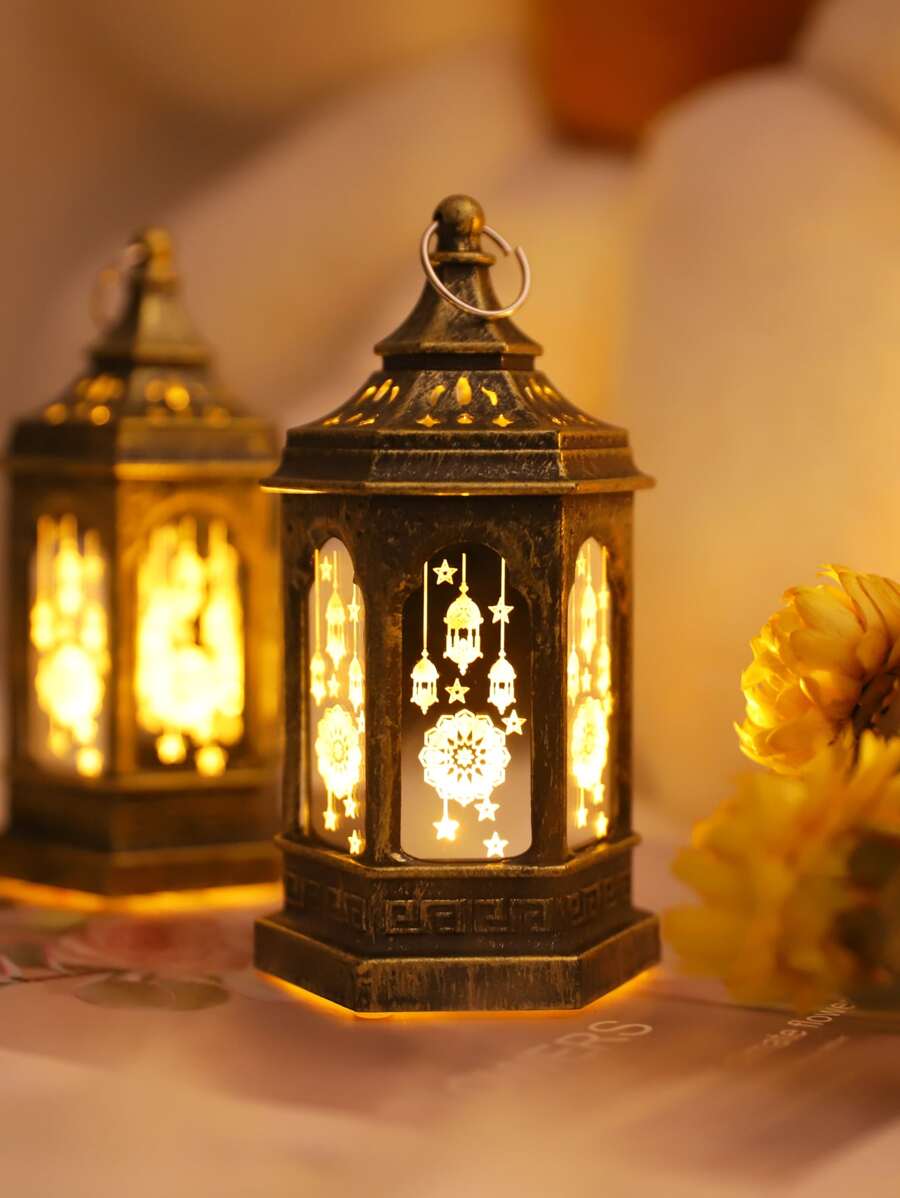 1 szt. Dekoracyjna latarnia w kształcie latarni, Vintage ABS dekoracyjna latarnia na świece na biurko