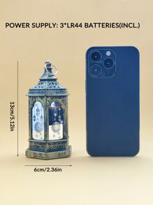 1 szt. Dekoracyjna latarnia w kształcie latarni, Vintage ABS dekoracyjna latarnia na świece na biurko