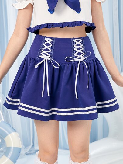 تنورة طباعة مخطط رباط امامي