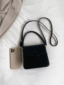 Mini Flap Square Bag - Black - View 6