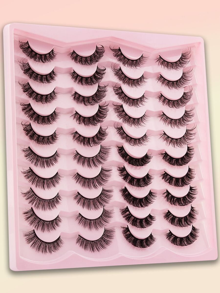 20 cặp mi giả đủ kiểu - màu đen - Xem 1