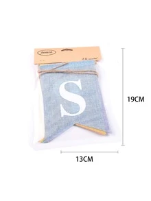 1pc Letter Graphic Pull Flag, Funny Fabric Hanging Flag For Spring - Multicolor - View 2