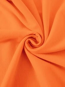 SHEIN LUNE Glasses And Slogan Graphic Tee - Orange - View 4