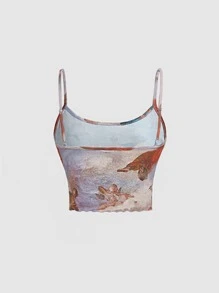 SHEIN MOD Top de tirantes con estampado de figura - Multicolor - Ver 2