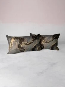 3入組大理石印花聚酯數字床品套件 - 彩色 - 查看 2