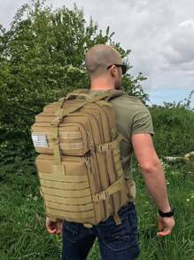 17inch Waterproof 50L 1000D Nylon Waterproof Trekking Fishing Hunting Bag Backpack Outdoor Rucksacks - Khaki - View 2