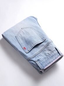 Quần Jeans Nam Rách Rách Tẩy Trắng - Rửa nhẹ - Xem 4