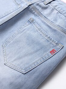 Quần Jeans Nam Rách Rách Tẩy Trắng - Rửa nhẹ - Xem 5
