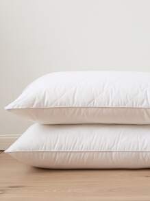 1 Bộ Chăn Ga Gối Màu Trắng, Tối Giản Polyester Mền Chi Tiết Gối Ngủ Cho Giường - trắng - Xem 1