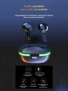 低延遲遊戲無綫耳机 - 黑色 - 查看 3