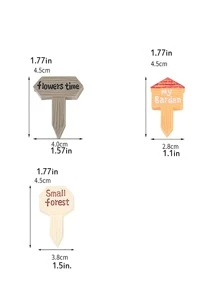 3入組ABS花園裝飾品字母圖形房屋和戶外幾何設計花園雕像 - 灰色 - 查看 3
