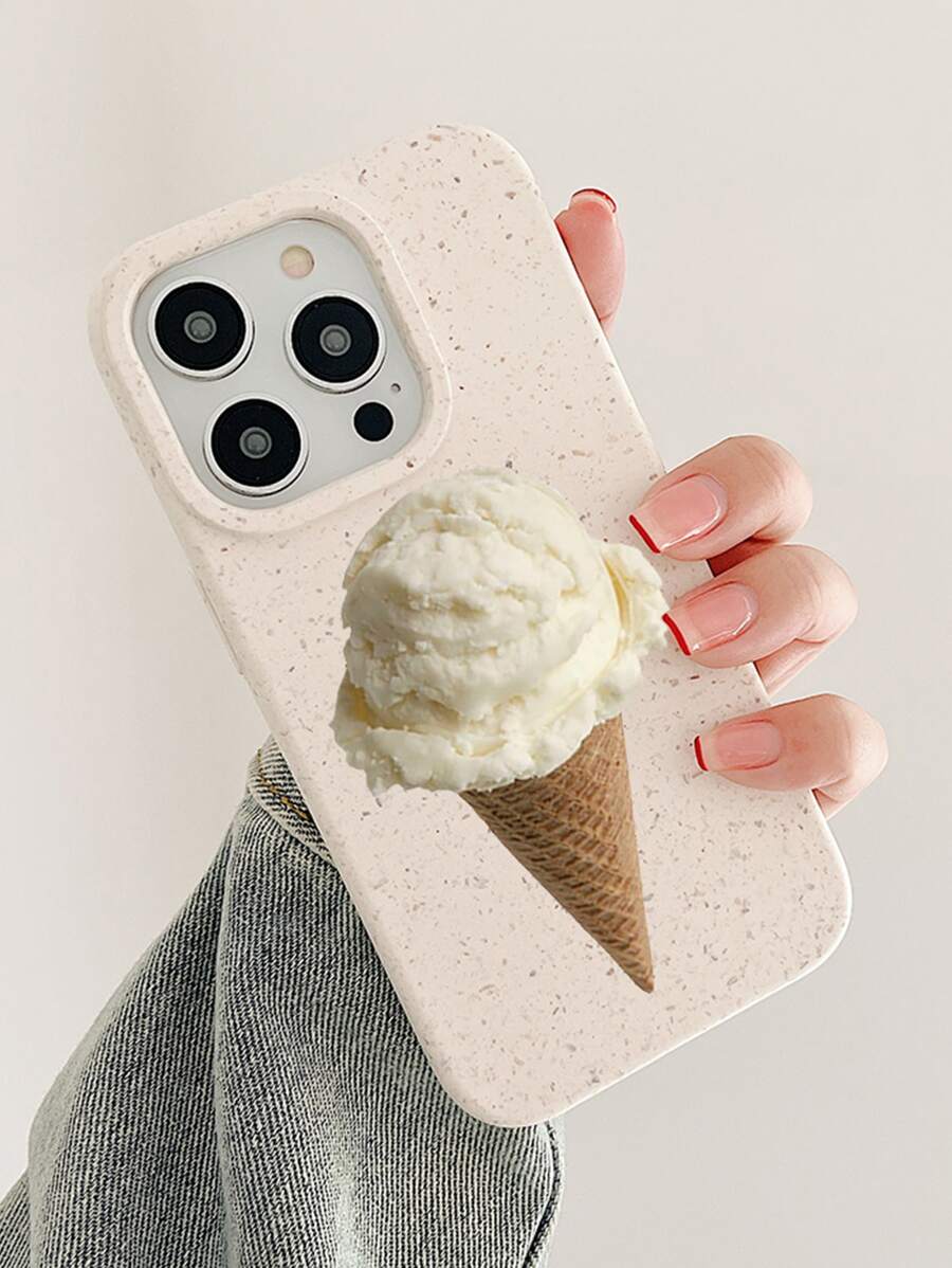 Vỏ điện thoại in hình kem - Nhiều màu - Xem 1