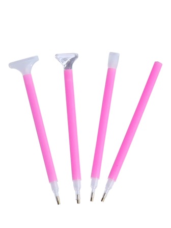 4pcs/Set Diamond Painting Tools, Diamond Drill Pen Set 1/3/6/9 Dots