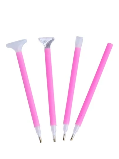 4pcs/Set Diamond Painting Tools, Diamond Drill Pen Set 1/3/6/9 Dots