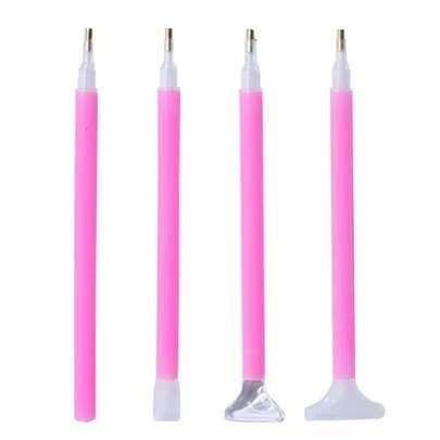 4pcs/Set Diamond Painting Tools, Diamond Drill Pen Set 1/3/6/9 Dots