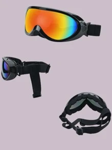 1pc Modern Pet Glasses - Black - View 2