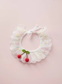 1入組櫻桃裝飾寵物圍巾 - 彩色 - 查看 1