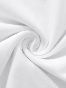 SHEIN 新生兒男寶寶4入組實色背心連體衣 - 白色 - 查看 5