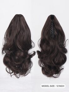 Tóc Ngắn Xoăn Đuôi Ngựa Tổng Hợp - màu nâu - Xem 2