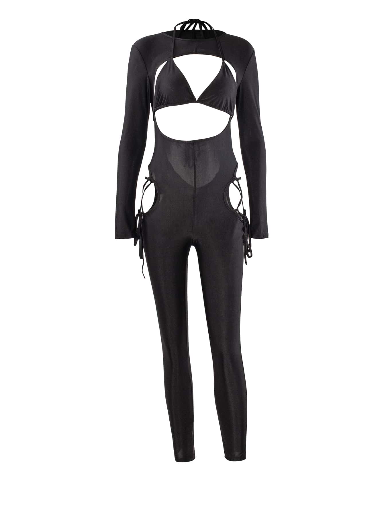 Đơn vị Nữ Cắt ra màu trơn - màu đen - Xem 1