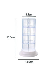 4 Layer Beauty Tool Organizer, 1pc 360 Degree Rotating Dust-Proof Makeup Organizer, Makeup Sponge Holder, Cosmetic Facial Pads Container, Jewelry, Rings, Clips Storage Box, Multifunctional Desk Organizer For Dresser, Bathroom, Vanity & Countertop,Room,Home,Bedroom,Bathroom,House,Pink Room,Living Room Decor,Travel Stuff,Gift Bag,Gifts For Mom,Dad,Men,Friends,Teacher,Birthday,Wedding,Desk,Shelves,Accessories,Gift Boxes,Funny Gift,Storage ,Jewellery Box,Pouch,Makeup Brush Holder,Brush Holder,Perfume Organiser,Pouch Bag - Clear - View 3