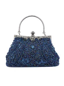 Túi xách nữ buổi tối - Màu xanh hải quân - Xem 1