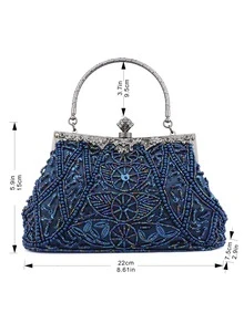 Túi xách nữ buổi tối - Màu xanh hải quân - Xem 10