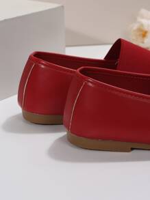 Women Slip-On Flat Shoes, Funky Ballet Flats Red - Red - View 7