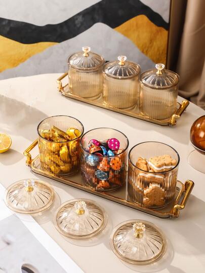 4入組小吃罐和1入組託盤帶手柄