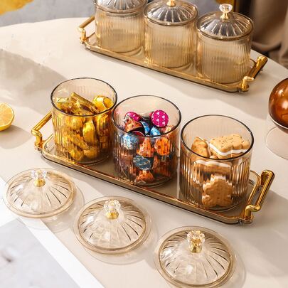 4入組小吃罐和1入組託盤帶手柄