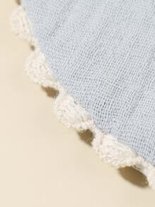 1 chiếc yếm hoa cho bé - Màu xanh lam - Xem 3