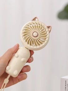 1 pieza portátil Ventilador eléctrico con Línea de dato - Blanco - Ver 1