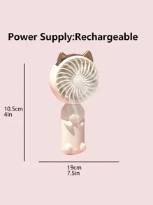 1 pieza portátil Ventilador eléctrico con Línea de dato - Blanco - Ver 4