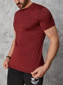 RueChic Men Space Dye Tee - Burgundy - View 1