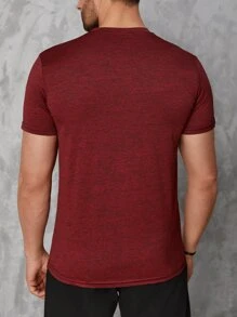 RueChic Men Space Dye Tee - Burgundy - View 2