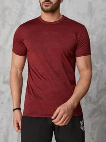 RueChic Men Space Dye Tee - Burgundy - View 5