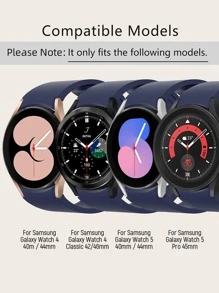 Dây đeo silicon Tương thích với Samsung Galaxy Watch 4/5 - Màu xanh bụi bặm - Xem 3