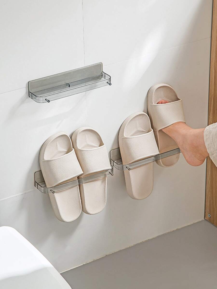 1pc PS Shoe Rack, Wall Mounted Shoe Organizer Rack For Bathroom | SHEIN USA