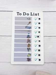 1pc Letter Graphic Plan Board - Multicolor - View 6