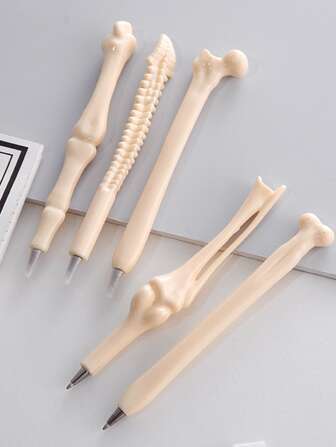 5 支/套可爱骨头形圆珠笔，适合学生使用，随机搭配