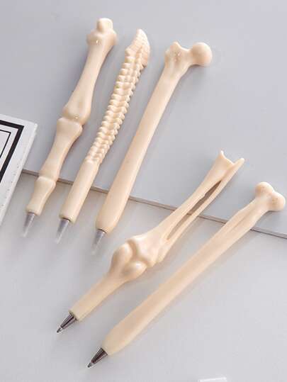 5 支/套可爱骨头形圆珠笔，适合学生使用，随机搭配